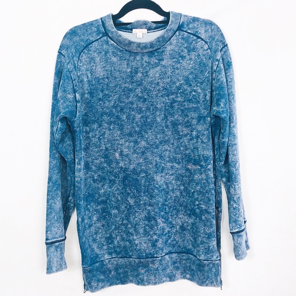 GAP Dresses & Skirts - Gap Zipper Denim Mini Sweatshirt Dress